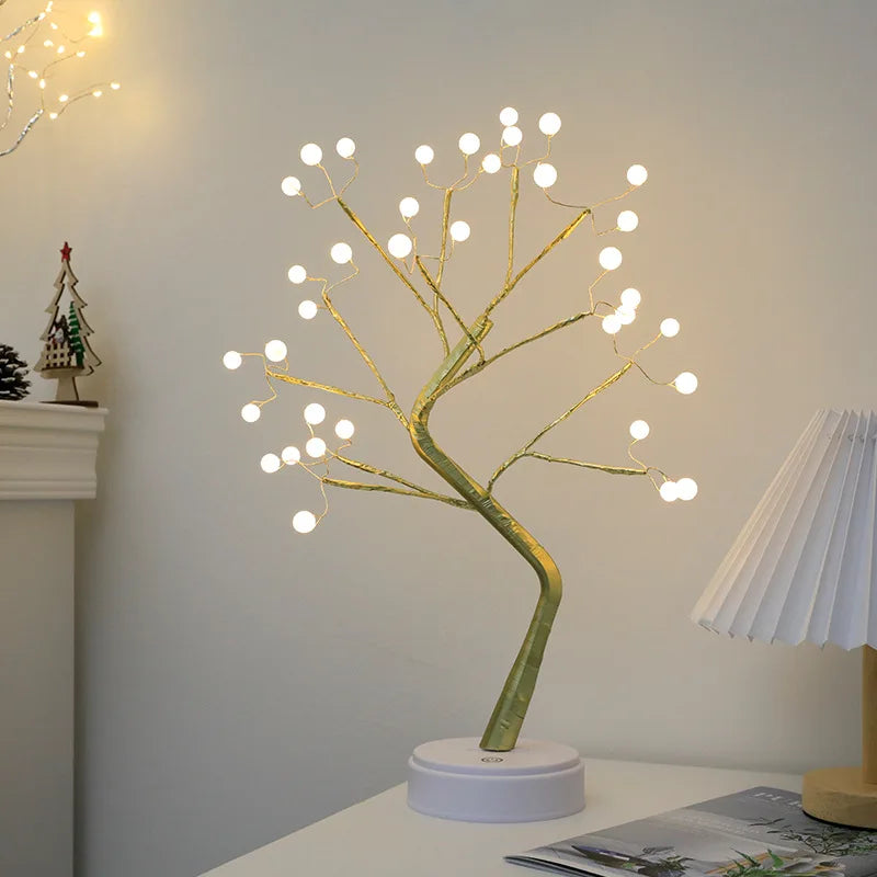 מנורת עץ עם מגע, אידיאלית לעיצוב ביתי וחגיגות